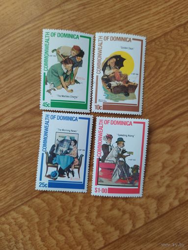 Доминика серия марок, кино.