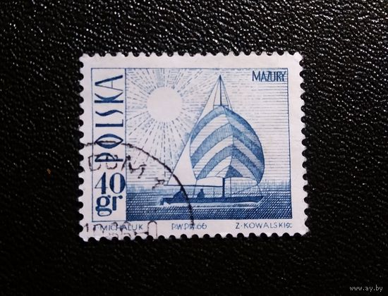 Марка Польша 1966 год Туризм