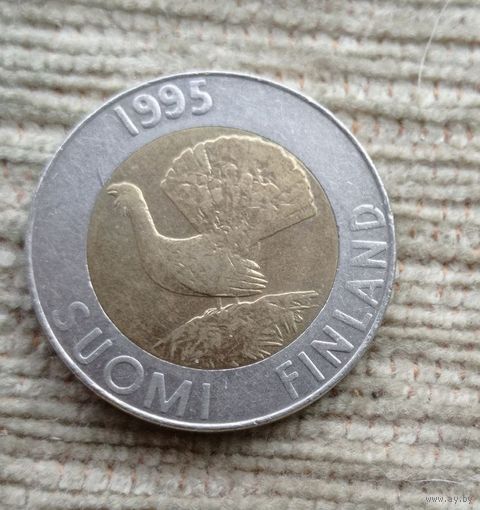 Werty71 Финляндия 10 марок 1995 Глухарь