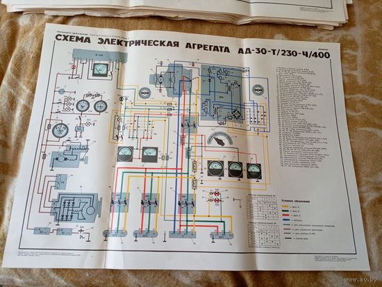Плакат"Электроагрегат АД-30-т"\д