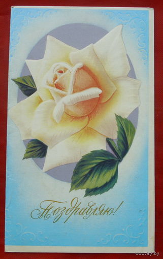 Поздравляю! Чистая. Двойная. 1990 года. Кириллов. 1274.