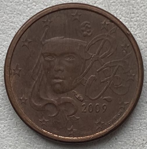 Франция 1 евроцент 2009 г.
