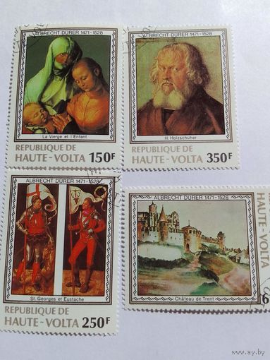 Марки   Живопись  Верхняя Вольта 1978 год   4  шт -3,00 руб. 60.