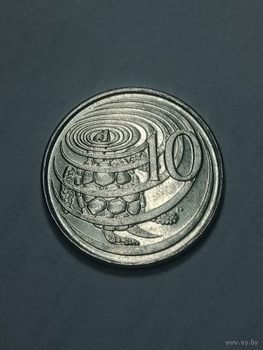 Каймановы острова 10 центов 2005 года .