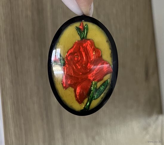 Винтажный кулон Роза СССР