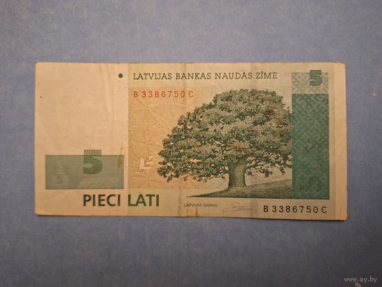 Латвия 5 латов 2009 года