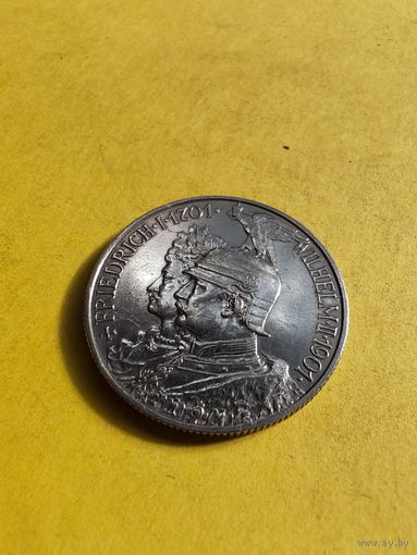 2 марки, 1901 года, 200 лет Пруссии, Сохран огонёк, СМОТРИТЕ ДР. МОИ ЛОТЫ.