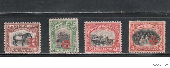 Северное Борнео-1916,(Мих.146-149)  * ,   Стандарт,Надп.,Фауна