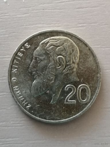 Кипр 20 центов, 2001 год, KM# 62.2
