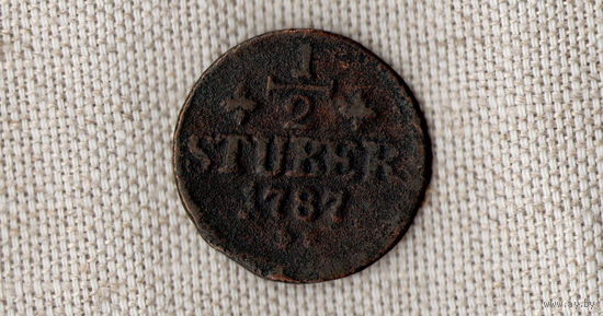 Австрия 1/2 штубера 1787 /(ОI)