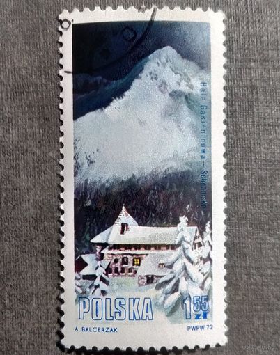 Марка Польша 1972 год Туризм