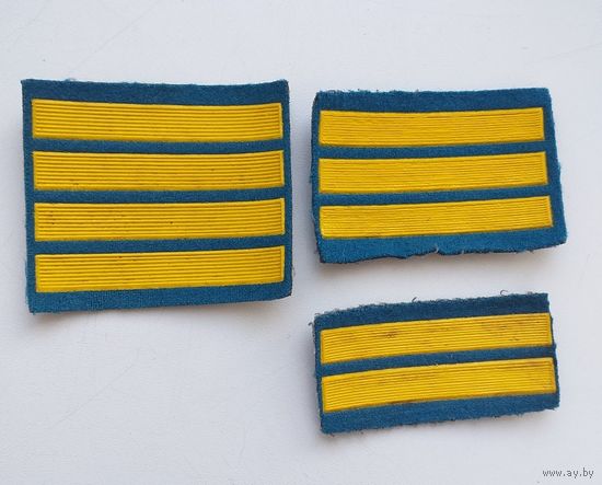 Нашивки курсовки курсантов училищ ВВС/ВДВ МО СССР на 4ом, 3ем, 2ом годах обучения