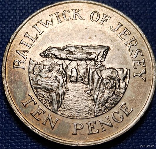 Джерси 10 пенсов 1989 г.