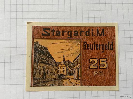 25 пфеннингов (нотгельды) 1921 г. Германия.