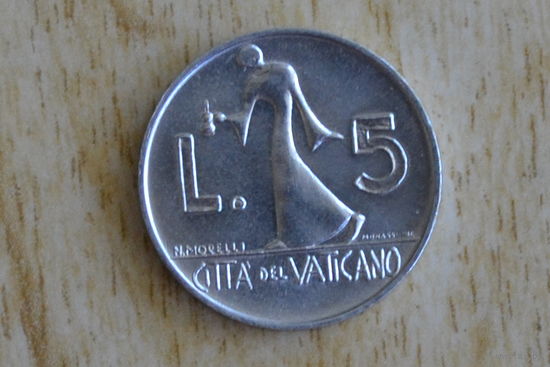 Ватикан 5 лир 1978 с 1 руб