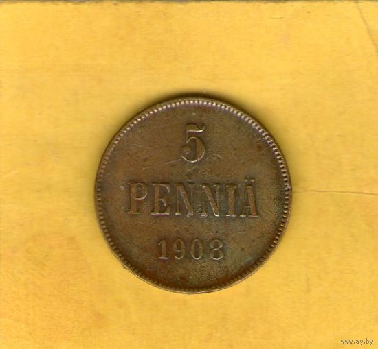 5 пенни 1908г.