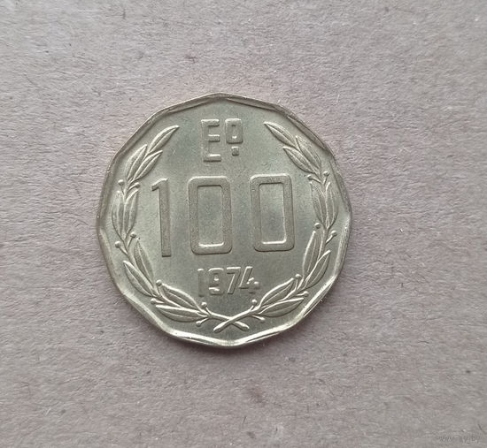 Чили 100 эскудо 1974 год кондор