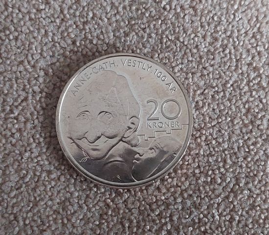 Норвегия 20 крон, 2020 100 лет со дня рождения Анне-Катарины Вестли UNC