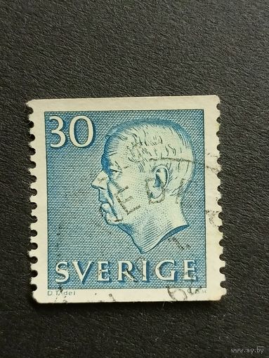 Швеция 1961. Король Швеции Густав VI Адольф