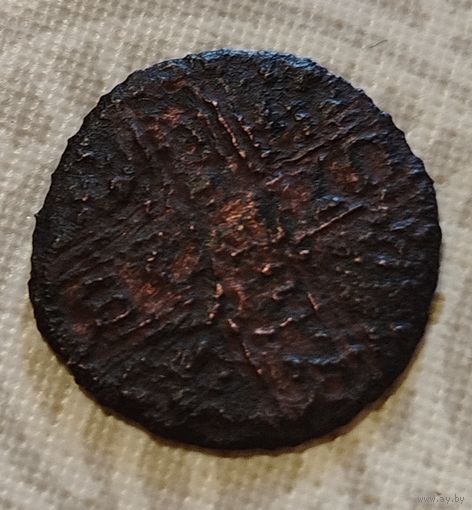 1 копейка 1728 года (перечекан). Старт с 1 рубля!!! Без МЦ.