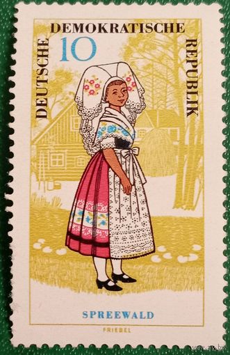 ГДР 1964. Народные костюмы. Регион Шпреевальд