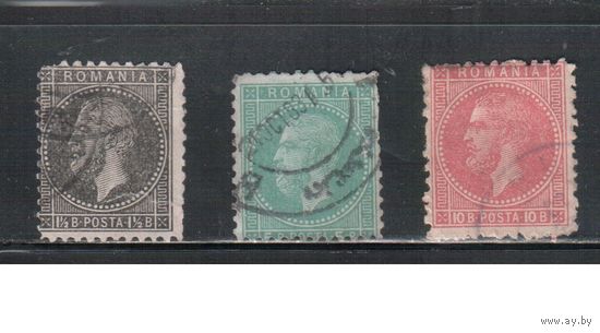 Румыния-1879, (Мих.48-51) гаш. , Стандарт, Принц Карл I(2)