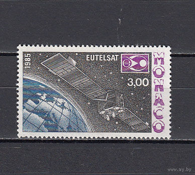Космос. Спутник связи. Монако. 1985. 1 марка. Michel N 1722 (1,5 е)