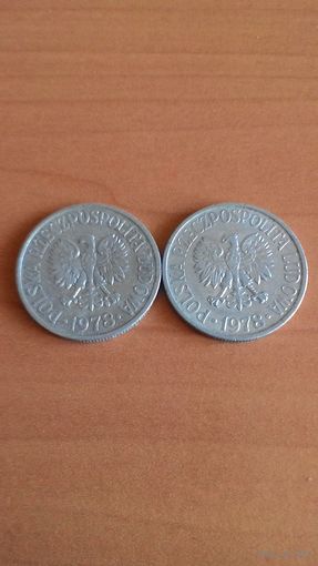 50 грошей 1978 и 1978 знак.