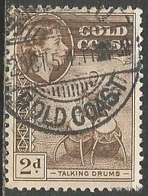 Золотой берег. Королева Елизавета II. Барабанщик. 1954г. Mi#141.