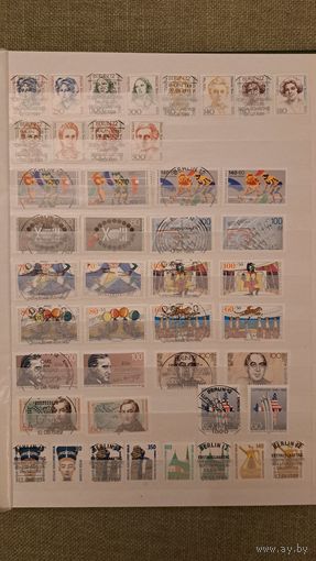 Почтовые марки первого дня МПД 44 штуки (22 дубля) Германия 1989.