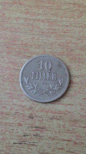 Венгрия, 10 филлеров 1915 года.