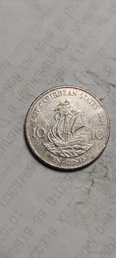 Карибы 10 цент 2004