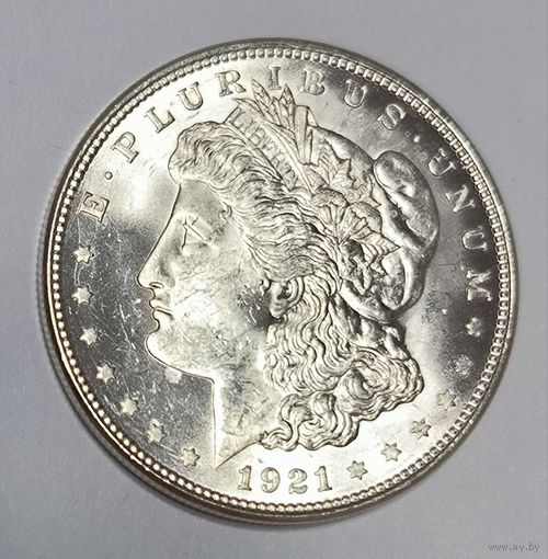 Доллар 1921 США в ярком штемпельном блеске