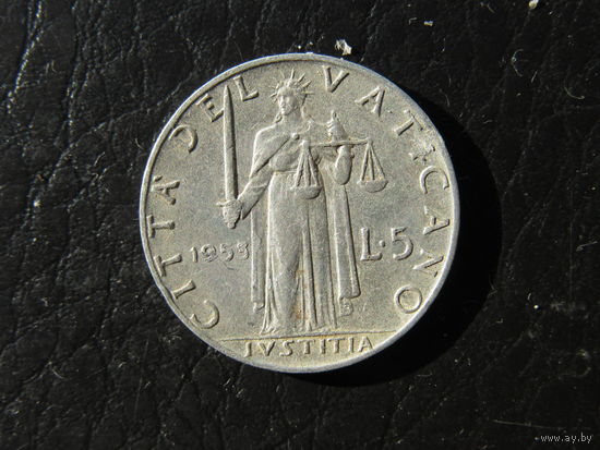 Ватикан. 5 лир.1953. С 20 копеек. Распродажа коллекции. Смотрите другие лоты.