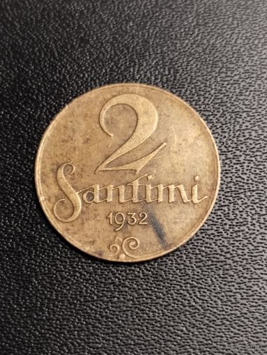 2 сантима 1932. Хорошее состояние! С 1 рубля