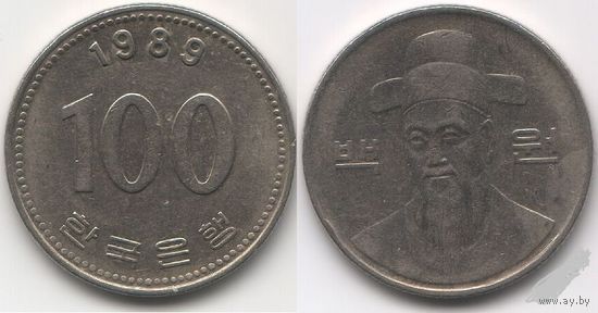 ЮЖНАЯ КОРЕЯ 100 вон 1989