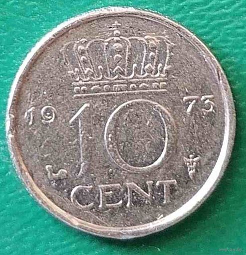 Нидерланды 10 центов 1973