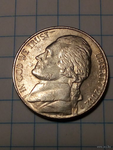 5 центов США 2002 Д год