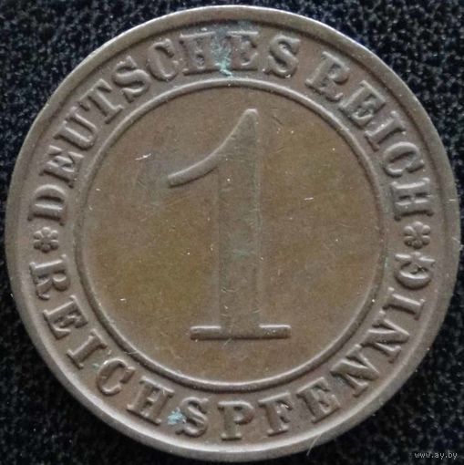 YS: Германия, 1 рейхспфенниг 1931D, KM# 37 (1)