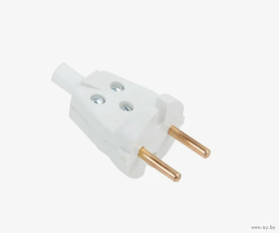 Вилка электрическая прямая 6А 220V разборная 1 шт