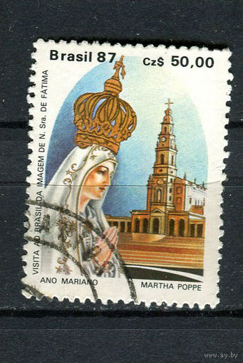 Бразилия - 1987 - Религия. Марианский год - [Mi. 2239] - полная серия - 1 марка. Гашеная.  (Лот 23EQ)-T7P7