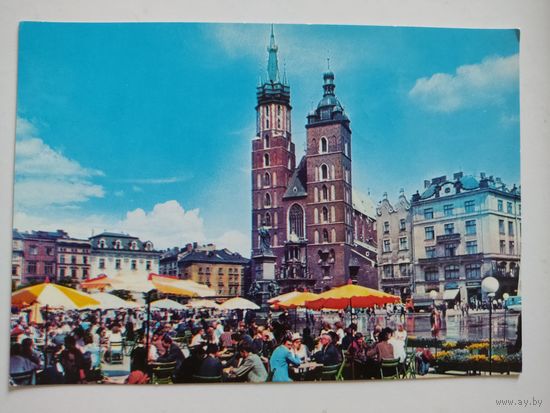 Чистая польская открытка с видом Кракова, 1969г.