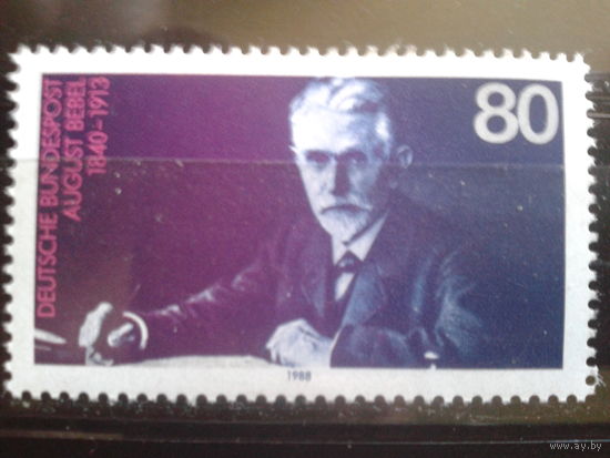 ФРГ 1988 Август Бебель, социал-демократ** Михель-1,8 евро