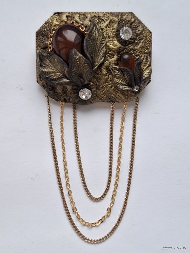 Крупная брошь Handarbeit Monika Jungmichel,  70-е годы, Германия