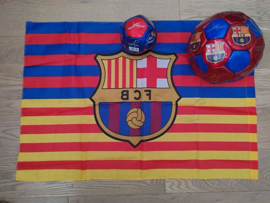 Эксклюзив: Флаг Барселоны с автографами (капитан)