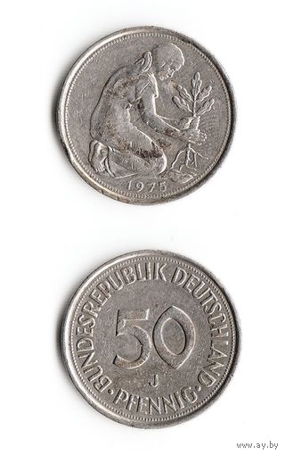 50 пфеннигов Германия 1975 года(J)
