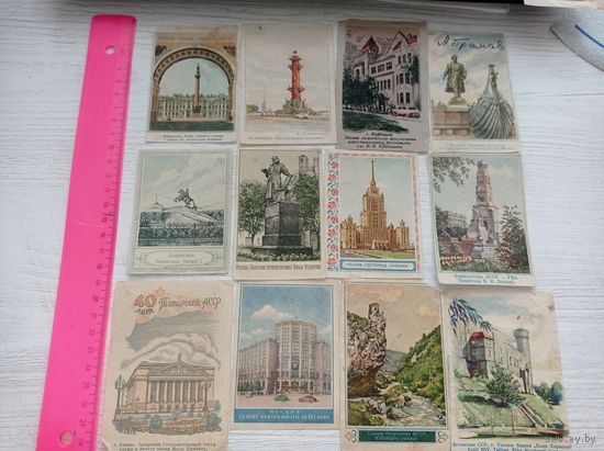 Москва, Ленинград, ,Казань, Уфа, Таллин, Куйбышев. Виды городов, 60- е. Старые спичечные этикетки? Картинки, вырезки с видами городов