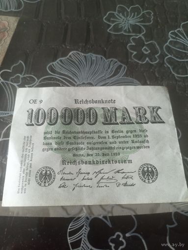 ГЕРМАНИЯ 100 000 марок 1923 год