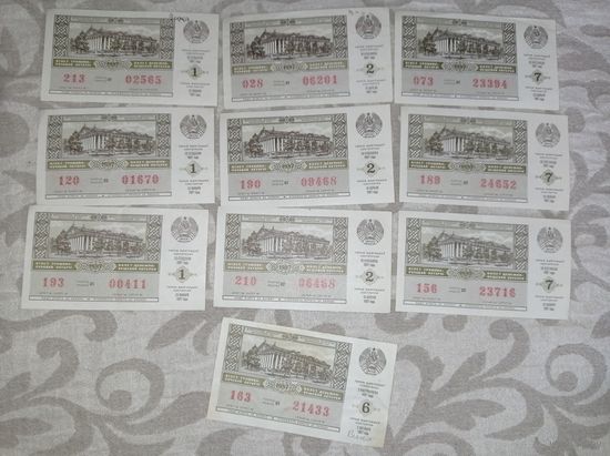 Лотерея 1987 г.   БССР. Лотерейный билет 1987 г.