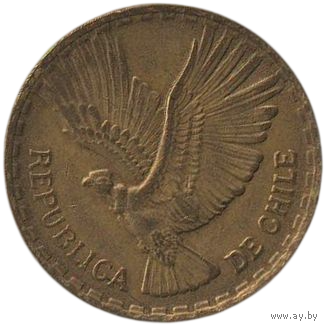 Республика Чили. 10 сентесимо 1965. Фауна. Кондор.